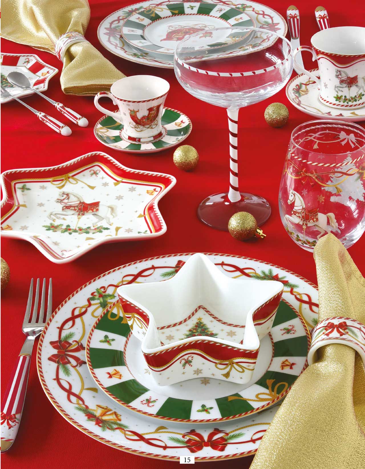 Karácsonyi porcelán étkészletek Olaszországból 2025